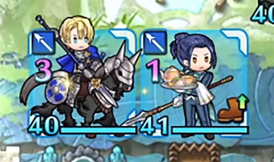 fire emblem heroes map, showing academy dimitri beside tea time butler felix.