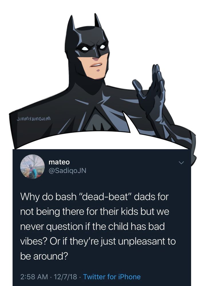 drawing of batman above a very famous tweet, with a speech balloon indicating that he is saying the words in that tweet. the tweet itself reads: why do bash 