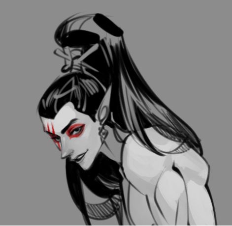 cropped sketch of marazhai from rogue trader being slinky