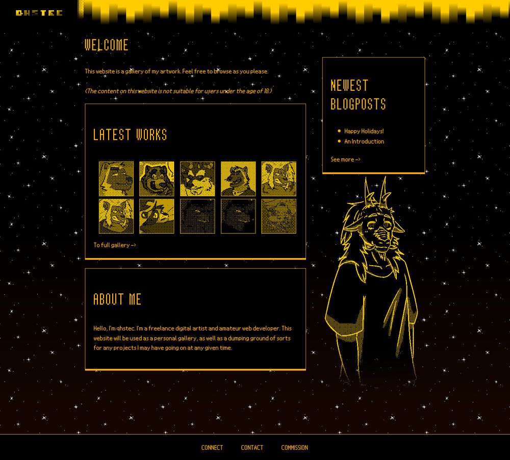 Front page of qhstec.xyz