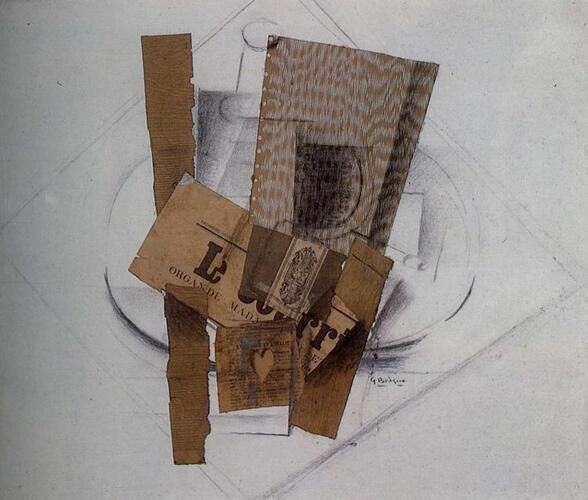 Newspaper, Bottle, Packet of Tobacco