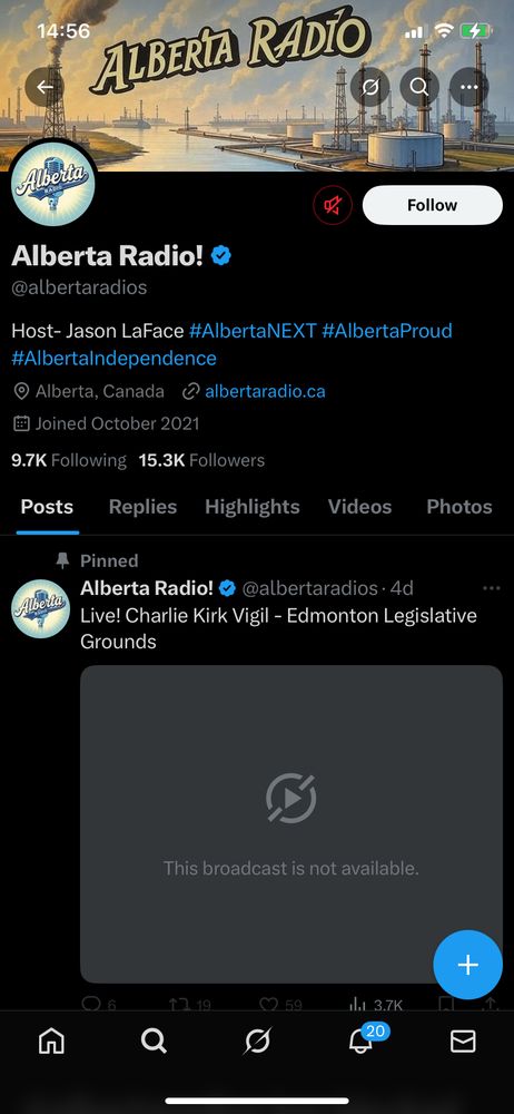 Alberta Radio X profile 