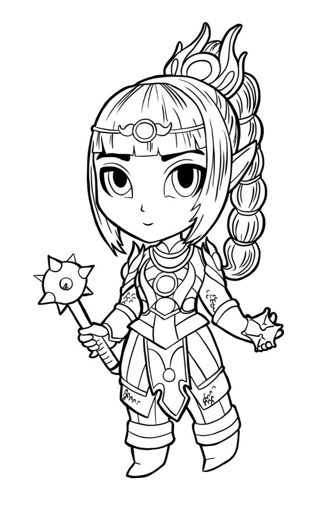 Shadow heart from baldurs gate 3 chibi style