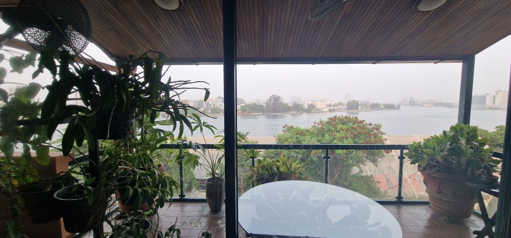 A photo of balcony looking out over Ikoyi, Lagos 