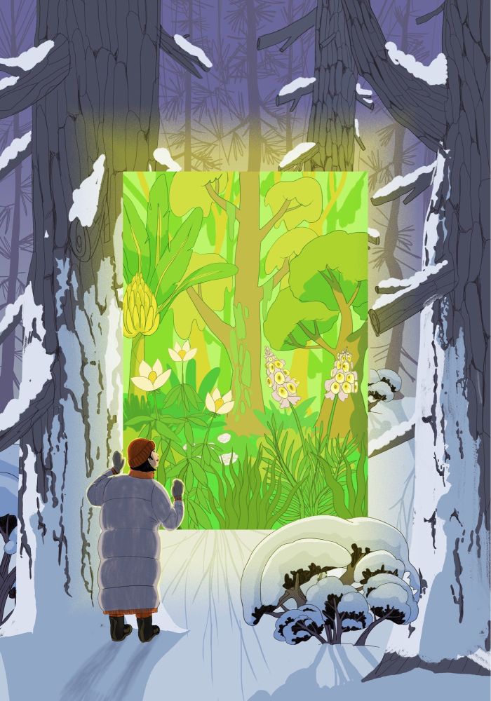Illustration about Curiosity, from a commissioned set of cards illustrating different character strengths aimed at kids and young adults 