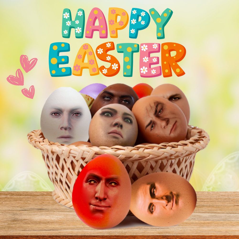 The companions from BG3 are turned into eggs. There's also Haarlep and Raphael as eggs. 
