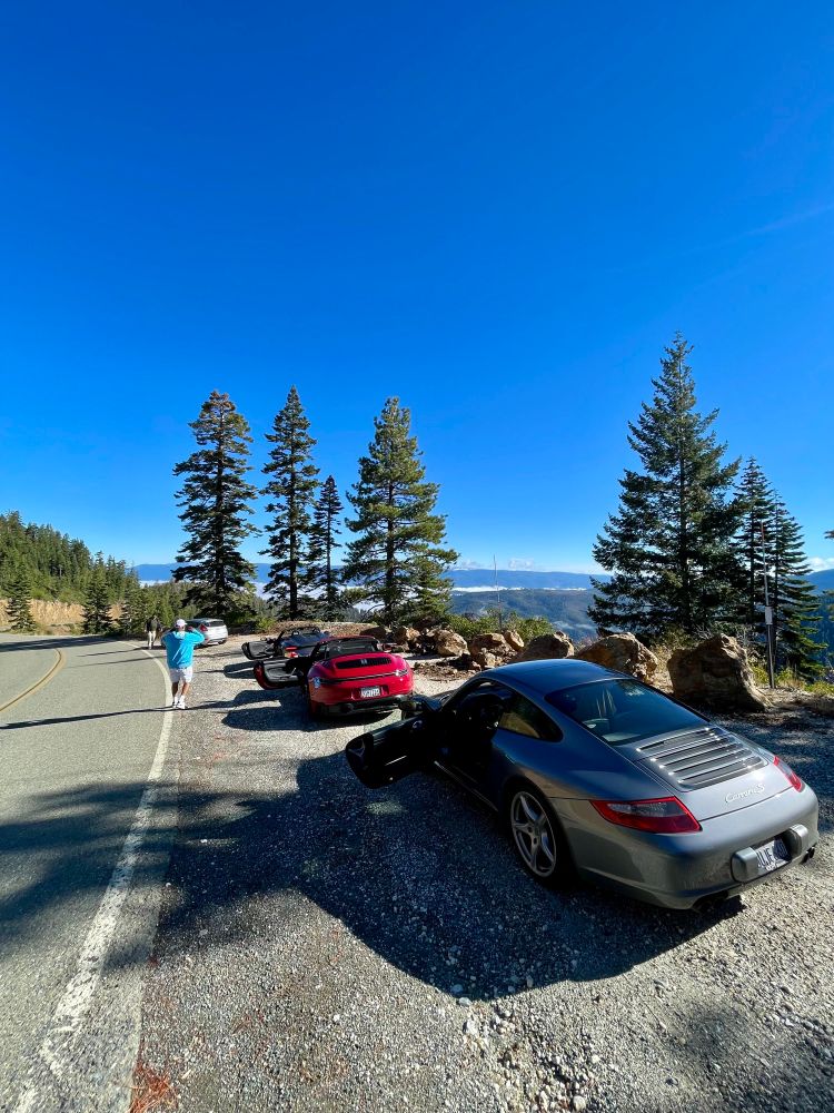 a group of Porsches and the most eager Fiesta ST I’ve had the pleasure to come across