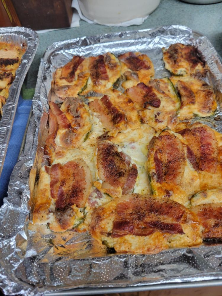 A Pan of Stuffed Jalapeno Peppers