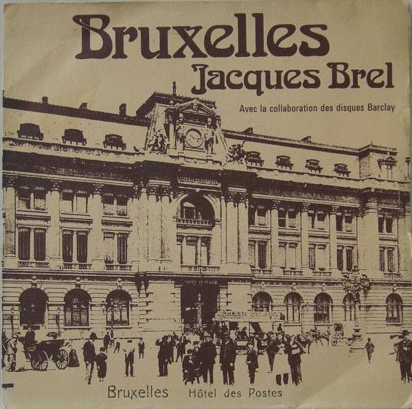 couverture du 45 tours de Bruxelles de Jacques Brel 