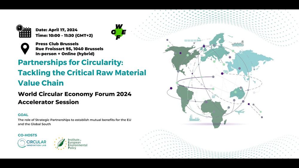 World Circular Economy Forum 2024 - Partnerships for Circularity: Tackling the CRM Value Chain - YouTube