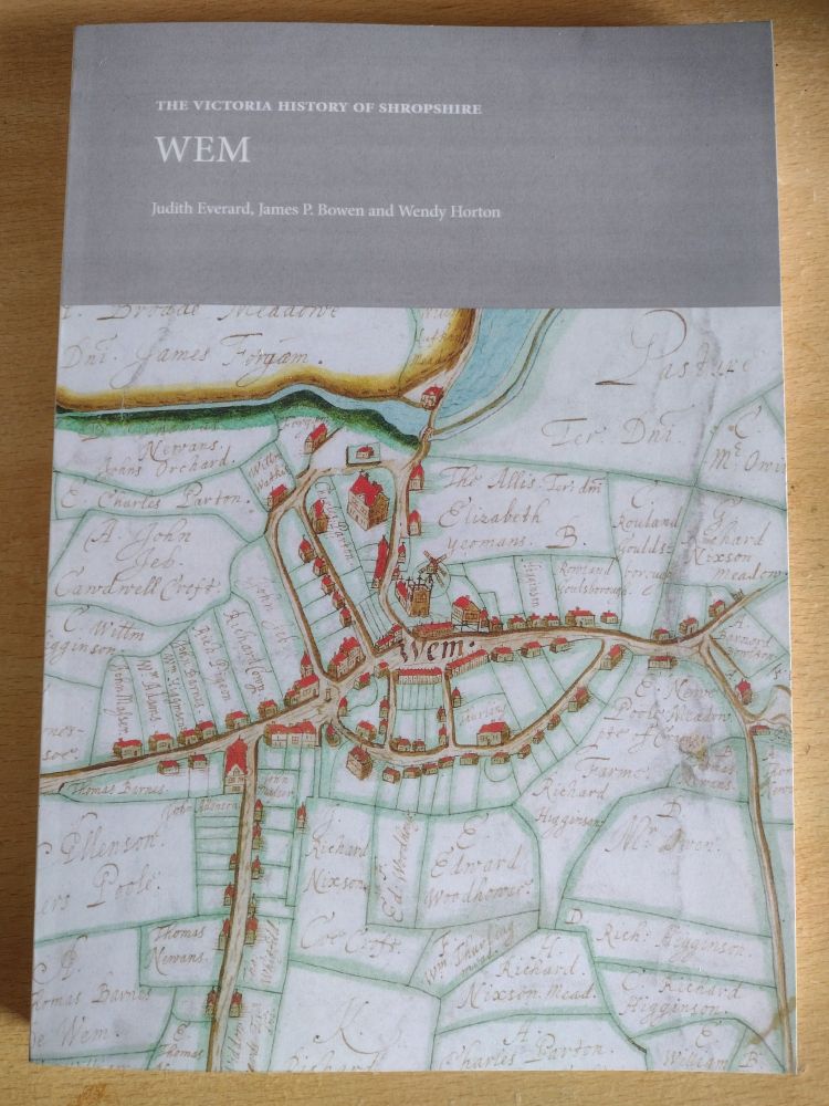 Front cover of the Victoria County History of Wem, which chronicles the social and economic history of the market town of Wem in north Shropshire 