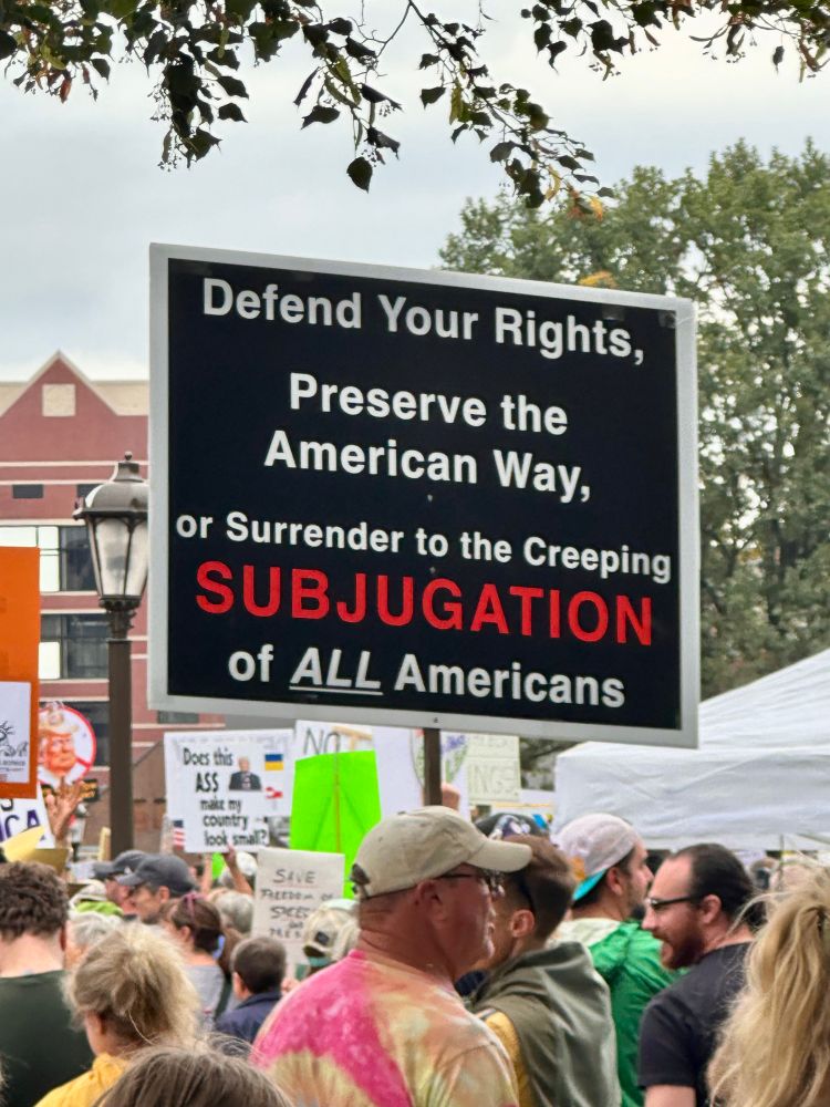 Sign: Defend your Rights, Preserve the American Way, or Surrender to the creeping Subjugation of All Americans