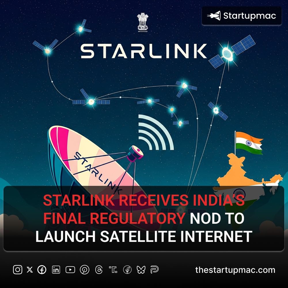 India’s space regulator has granted Starlink its final permit to provide commercial satellite internet, following earlier telecom ministry approval. Starlink will join OneWeb and JioSpaceFiber. Next steps include spectrum allocation, ground infrastructure, and security compliance.