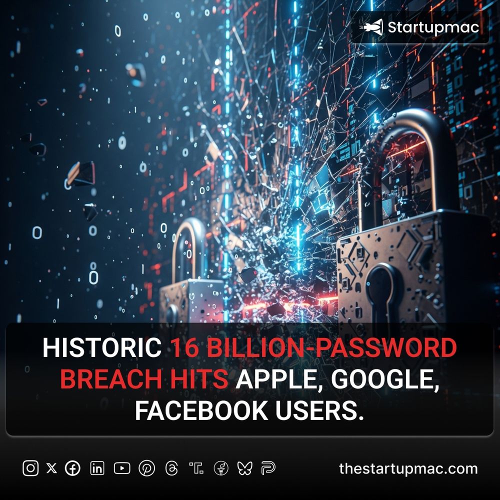A new data breach has exposed 16 billion passwords, the largest in history, sourced from platforms like Apple, Google, and Facebook. With password reuse and weak credentials rampant, threat actors are circulating massive datasets.Cybersecurity experts recommend immediate password changes, use of password managers, enabling 2FA, and shifting to biometric/multi-factor authentication.