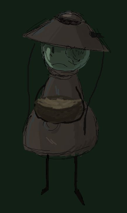 airy from hfjone holding a basket full of reeds