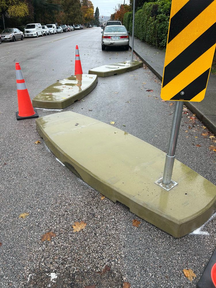 Photograph of concrete rounded rectangles 