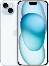 Official photo depicting the blue iPhone 15, shown here to point out how “not” blue it actually is.