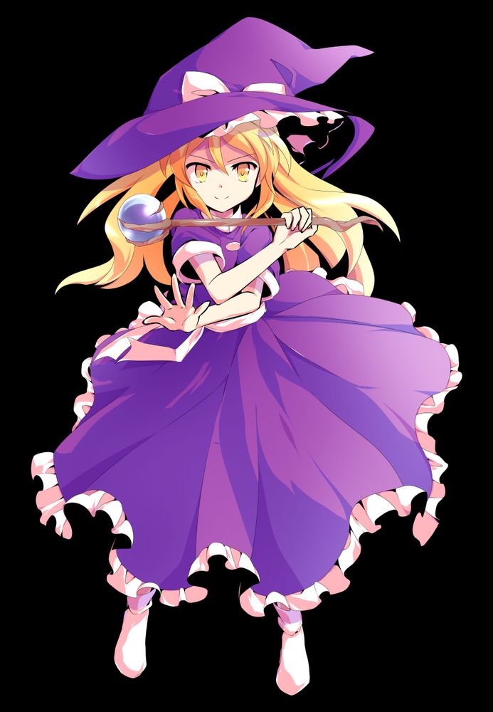 Marisa Kirisame in her outfit during the events of Phantasmagoria of Dimensional Dream