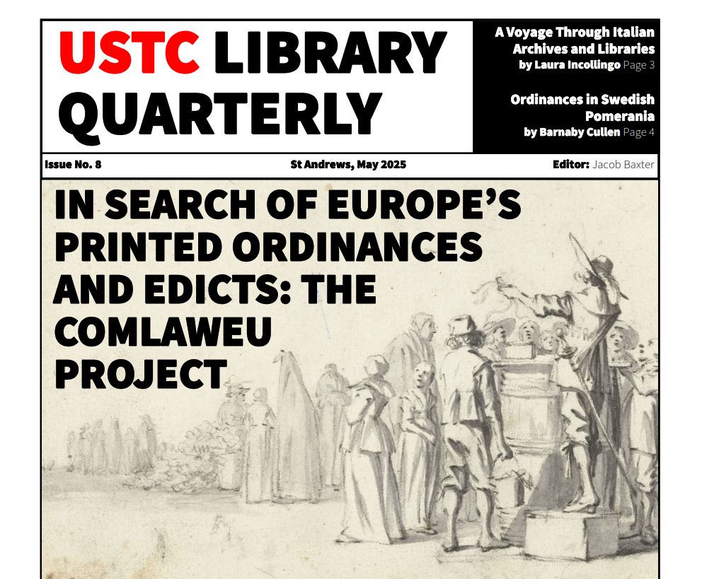 Cover page of the USTC Library Quarterly, issue 8 (May 2025) which notes the contents. 

