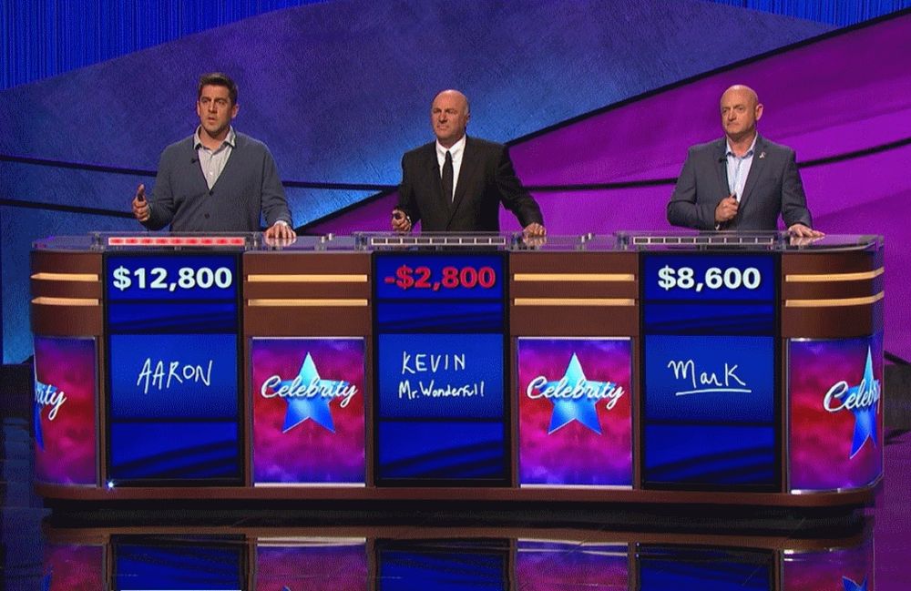 Kevin O’Leary finishing Double Celebrity Jeopardy in the red 