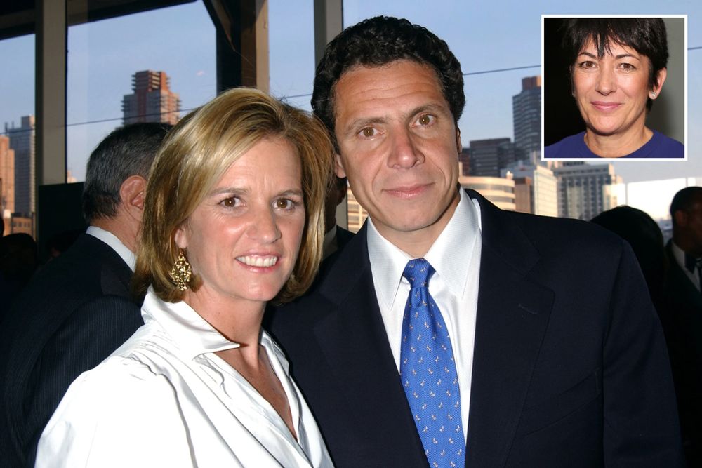 Christina Oxenberg wrote in her new tell-all that she first met Jeffrey Epstein’s alleged madam at Cuomo and Kerry’s nuptials in 1990.