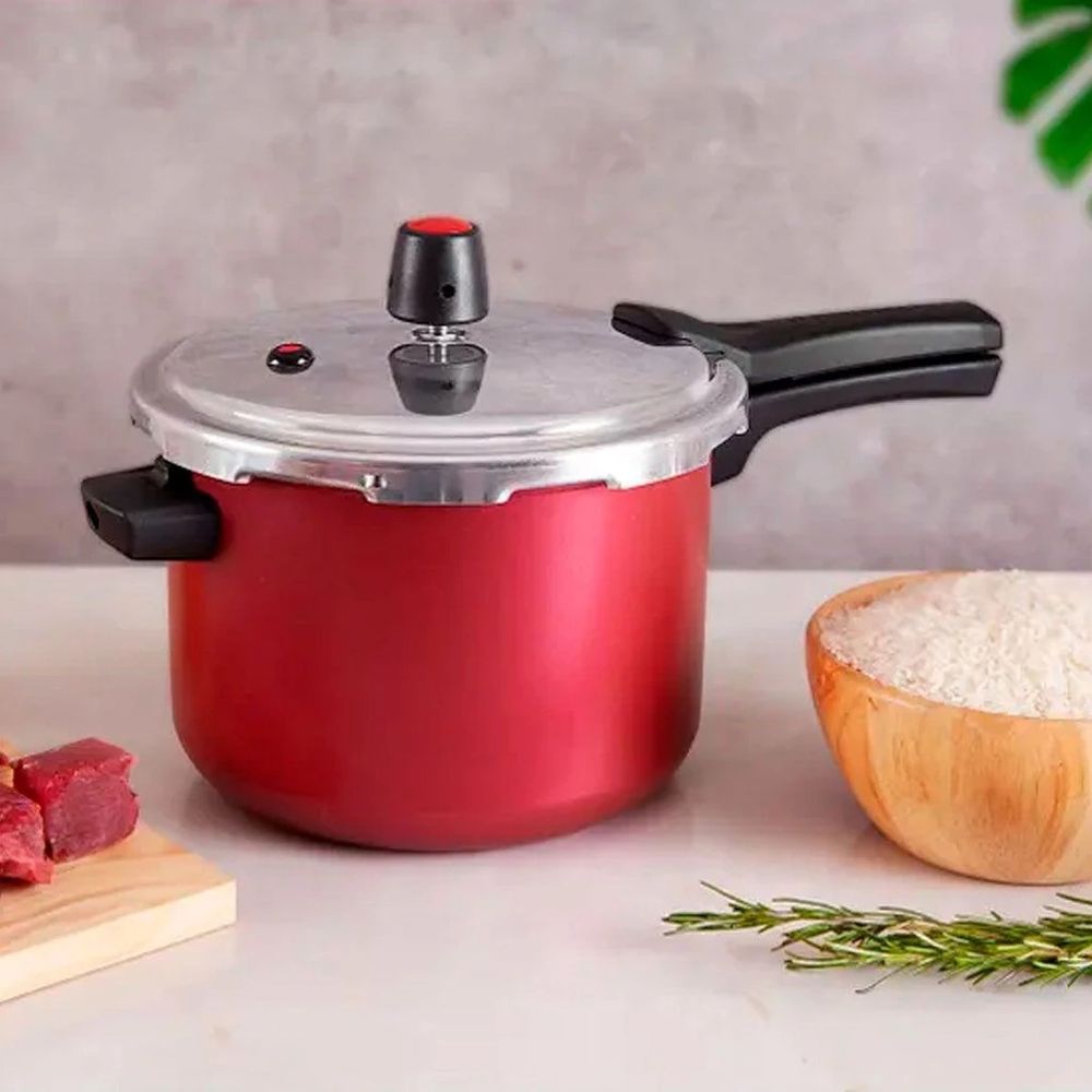 foto de Panela de Pressão Alumínio Magnific 4,5L Fechamento Externo Cereja - Panelux em oferta na shopee.