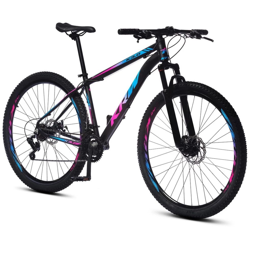 foto de Bicicleta aro 29 KRW Alumínio 24 Velocidades Marchas Freio a Disco Suspensão dianteira Mountain Bike R1 em oferta na shopee.
