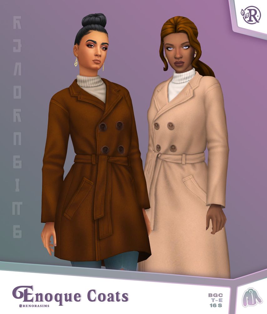 Two new coats made from a cute outfit that came with the latest The Sims 4 update! we can never have enough coats! <333 Free download at my blog!
