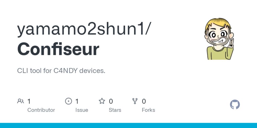 GitHub - yamamo2shun1/Confiseur: CLI tool for C4NDY devices.