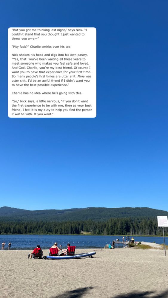 Brandon is reading “smooth water all our days” on ao3 at the beach, life is good.