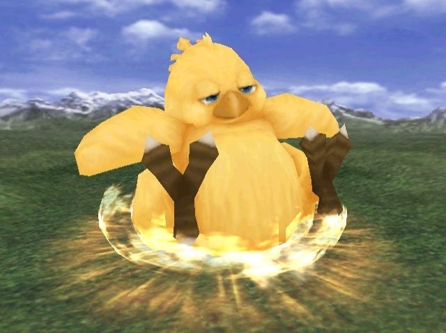 Screenshot of a Fat-Chocobo summon.