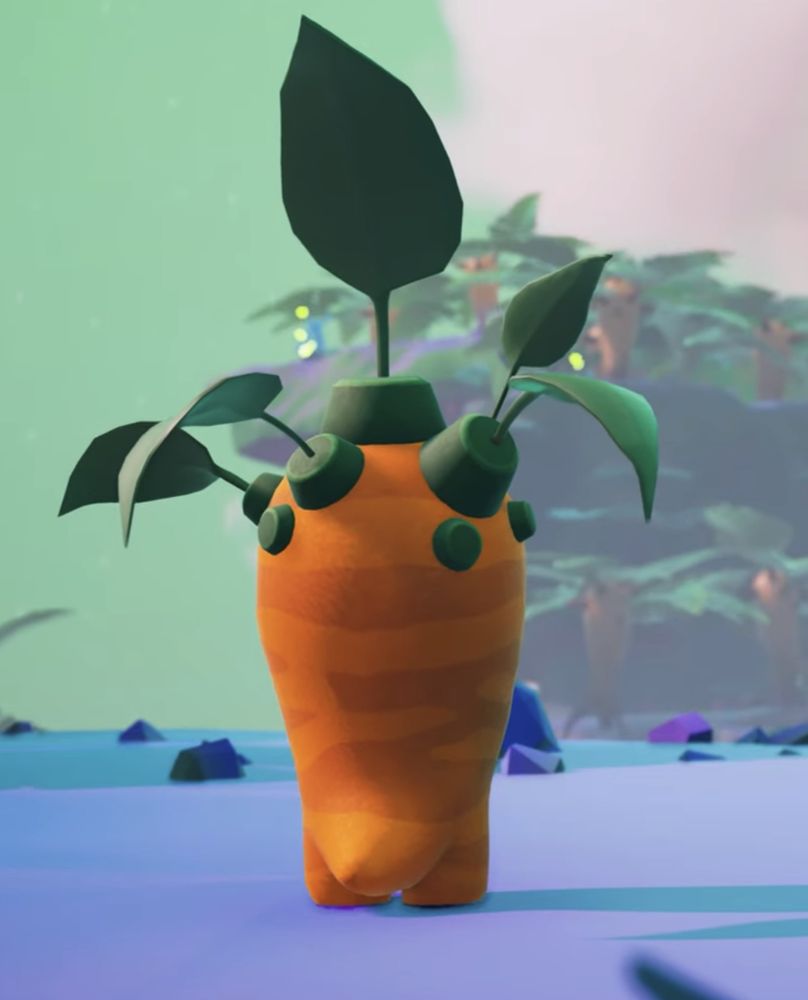 The back of a carrot-based lifeform in Starseeker.