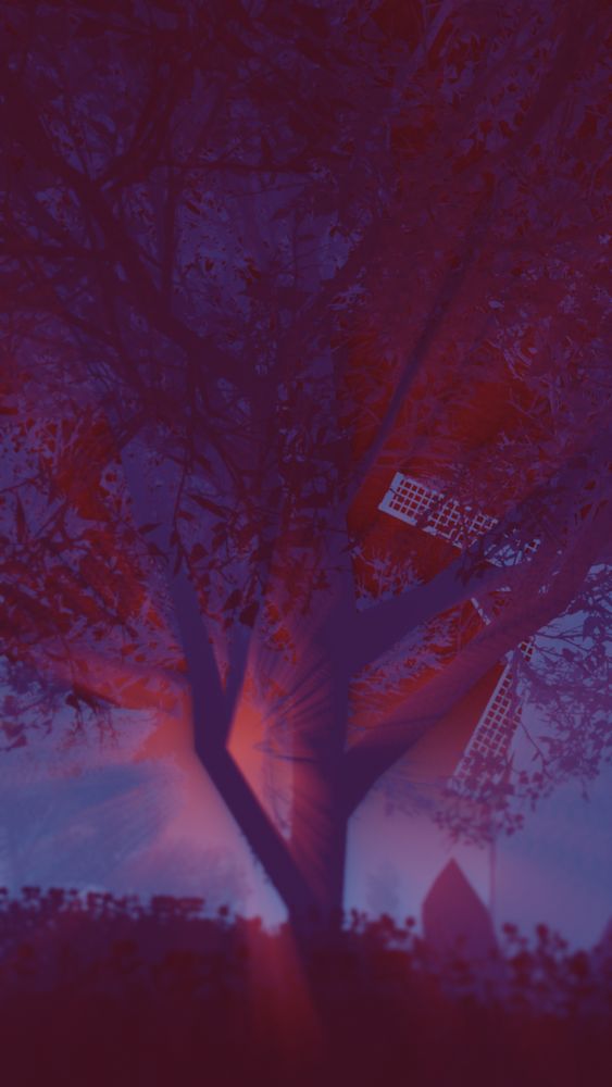 BONUS: We realized if you put your camera inside the giant white cat, you'd get this really cool effect when taking a picture.