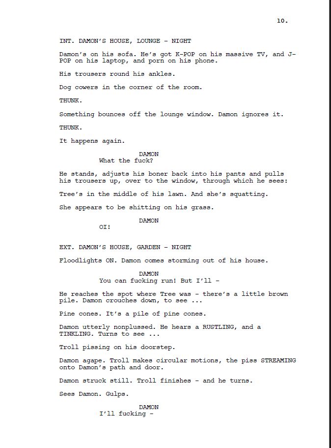 Sample page from Matt White's short film: TREE AND TROLL