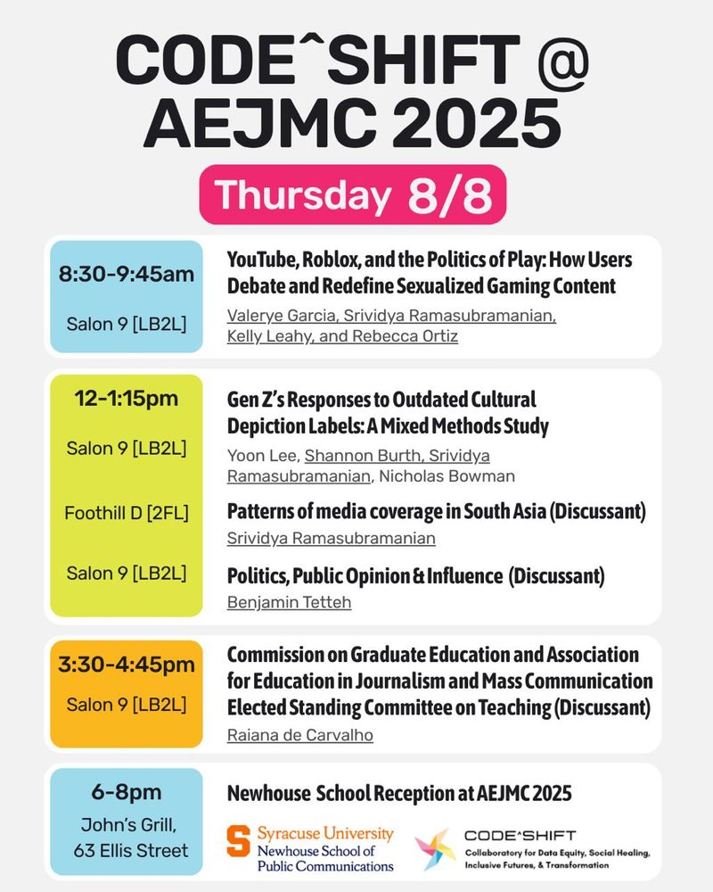 Thursday schedule