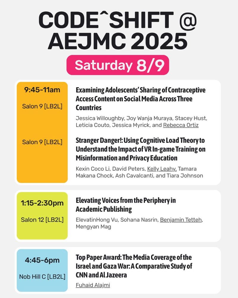 Saturday schedule