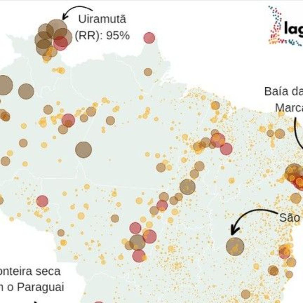 25 likes, 0 comments - datalagom on August 7, 2023: "O IBGE publicou hoje os primeiros resultados do Censo Indígena. Este mapa mostra os municípios ..."