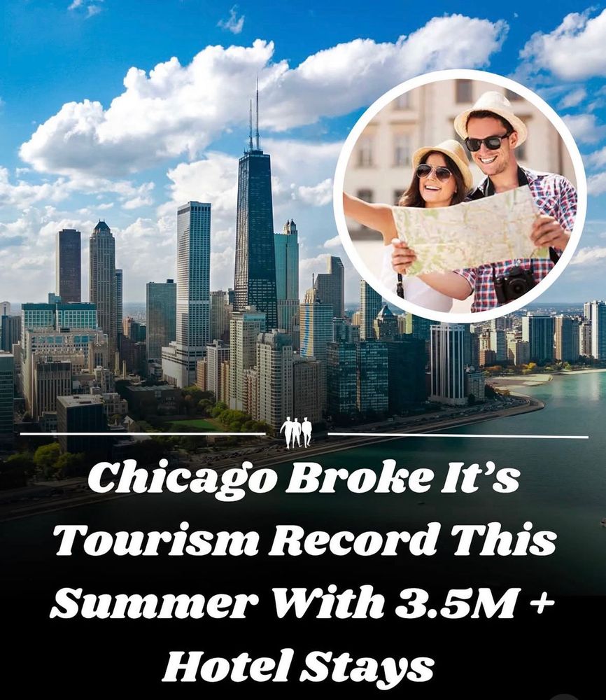 Chicago Broke It's
Tourism Record This Summer With 3.5M +
Hotel Stays