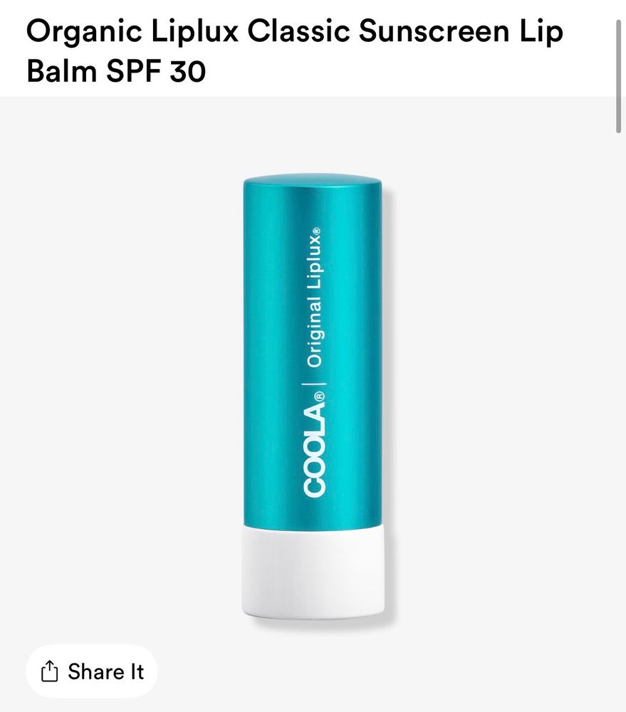 Organic Liplux Classic Sunscreen Lip
Balm SPF 30
COOLA®| Original Liplux•