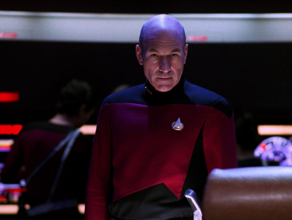Captain Jean-Luc Picard in "Yesterday's Enterprise."