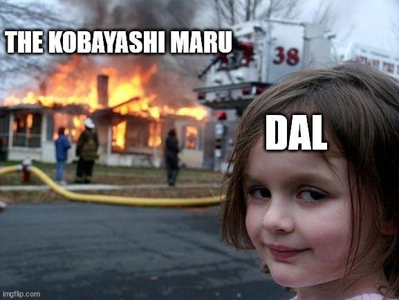 Dal burning up the Kobayashi Maru