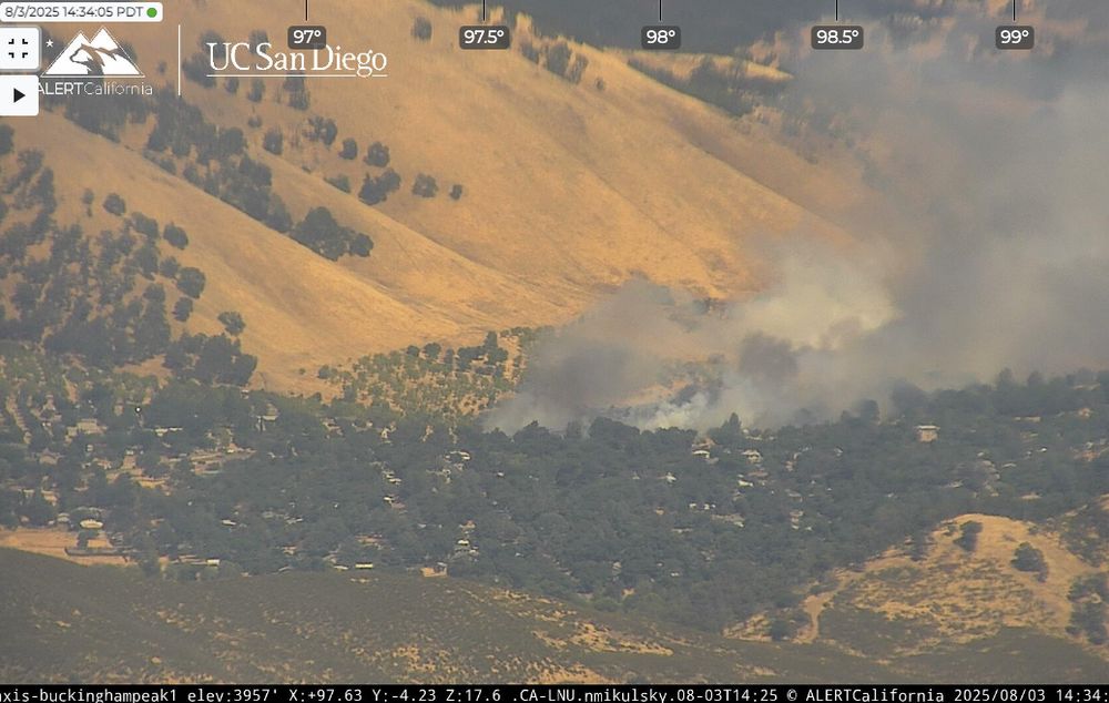 Screen shot of #LakeFire in the City of Clearlake from the AlertCalifornia network.