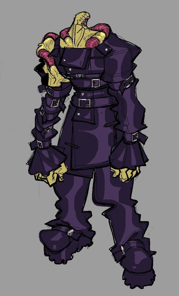 A sketch of Nemesis from resident evil 3