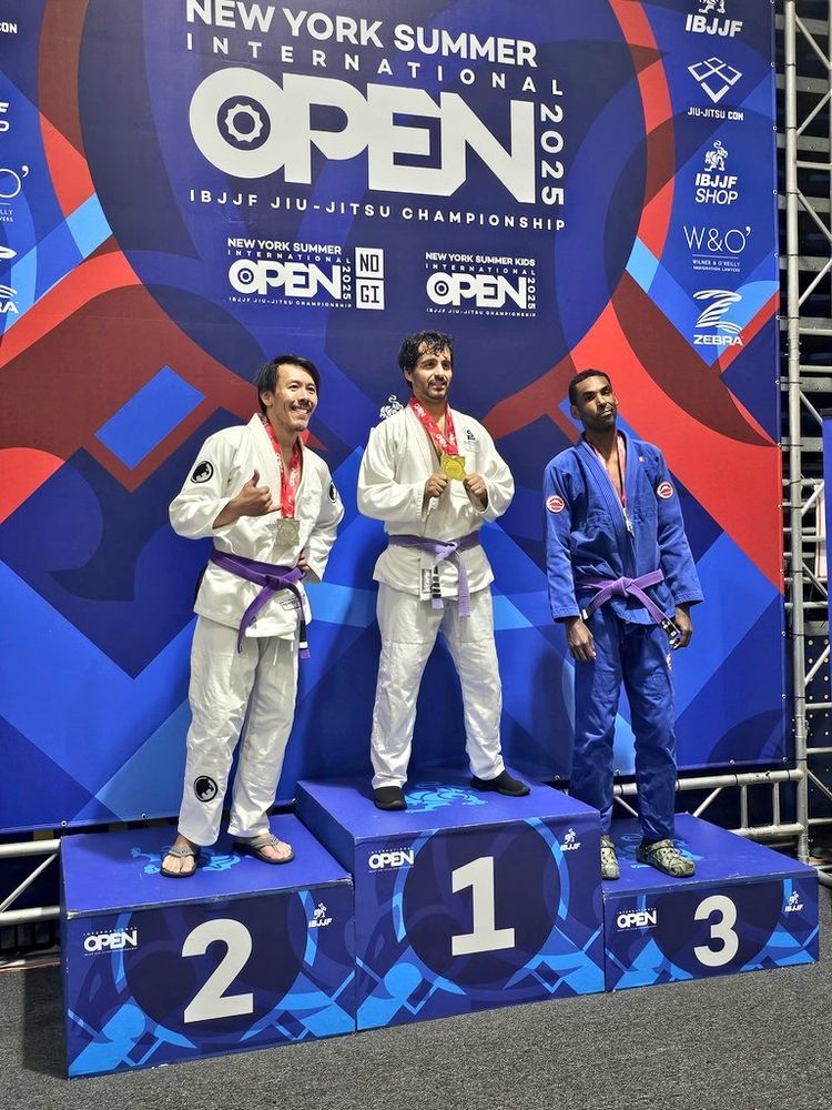 Podium picture from IBJJF NY Open 2025