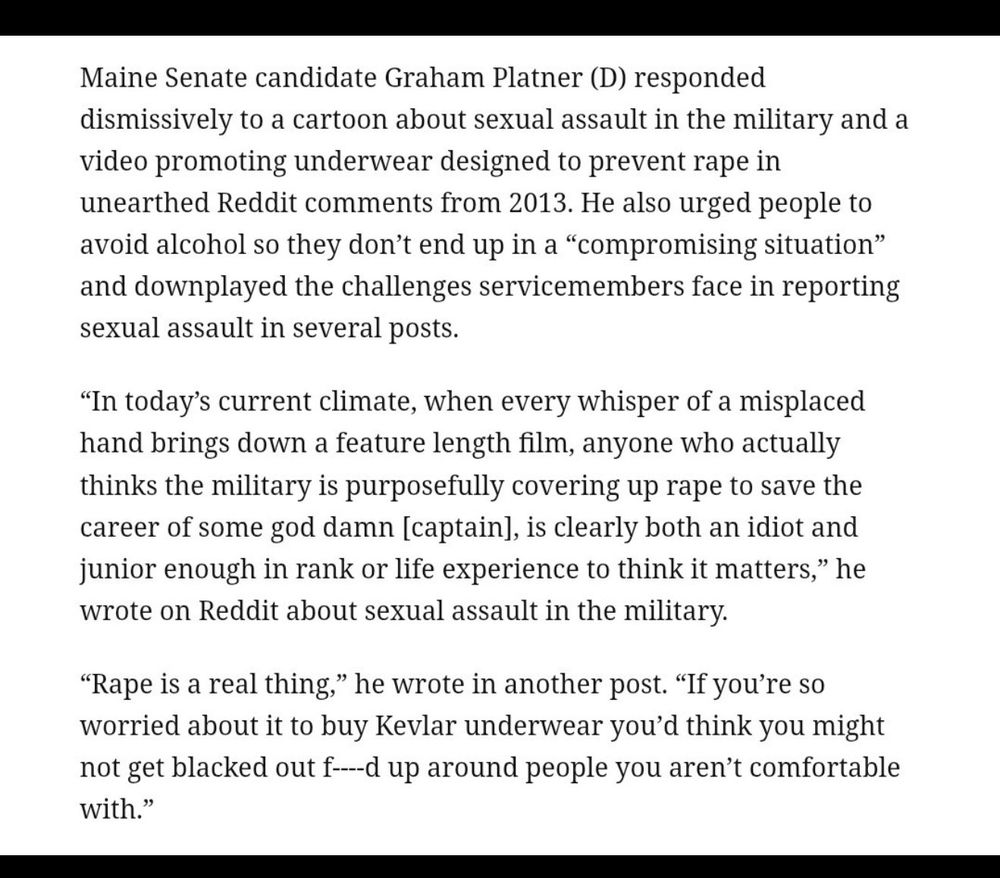 Maine Senate canididate Graham Platner 