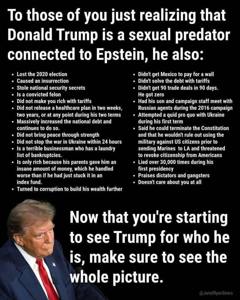Trump's egregious list.
