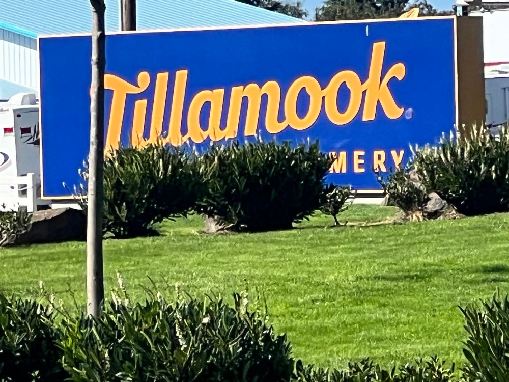 Sign of famous Tillamook Ice Creamery in Oregon!