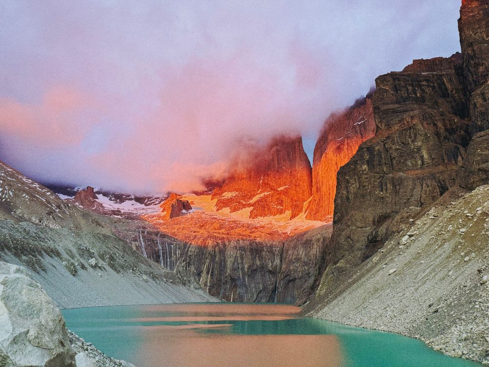 sunrise glow at Mirador Las Torres