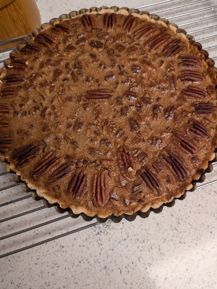 Fresh baked pecan pie