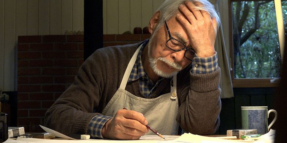Miyazaki from Studio Ghibli working hard